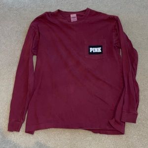 Pink brand long sleeve maroon color.